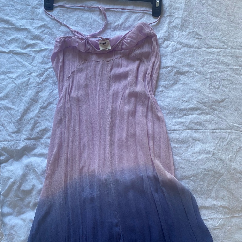 Free People Lilac to Navy Ombre Maxi Dress